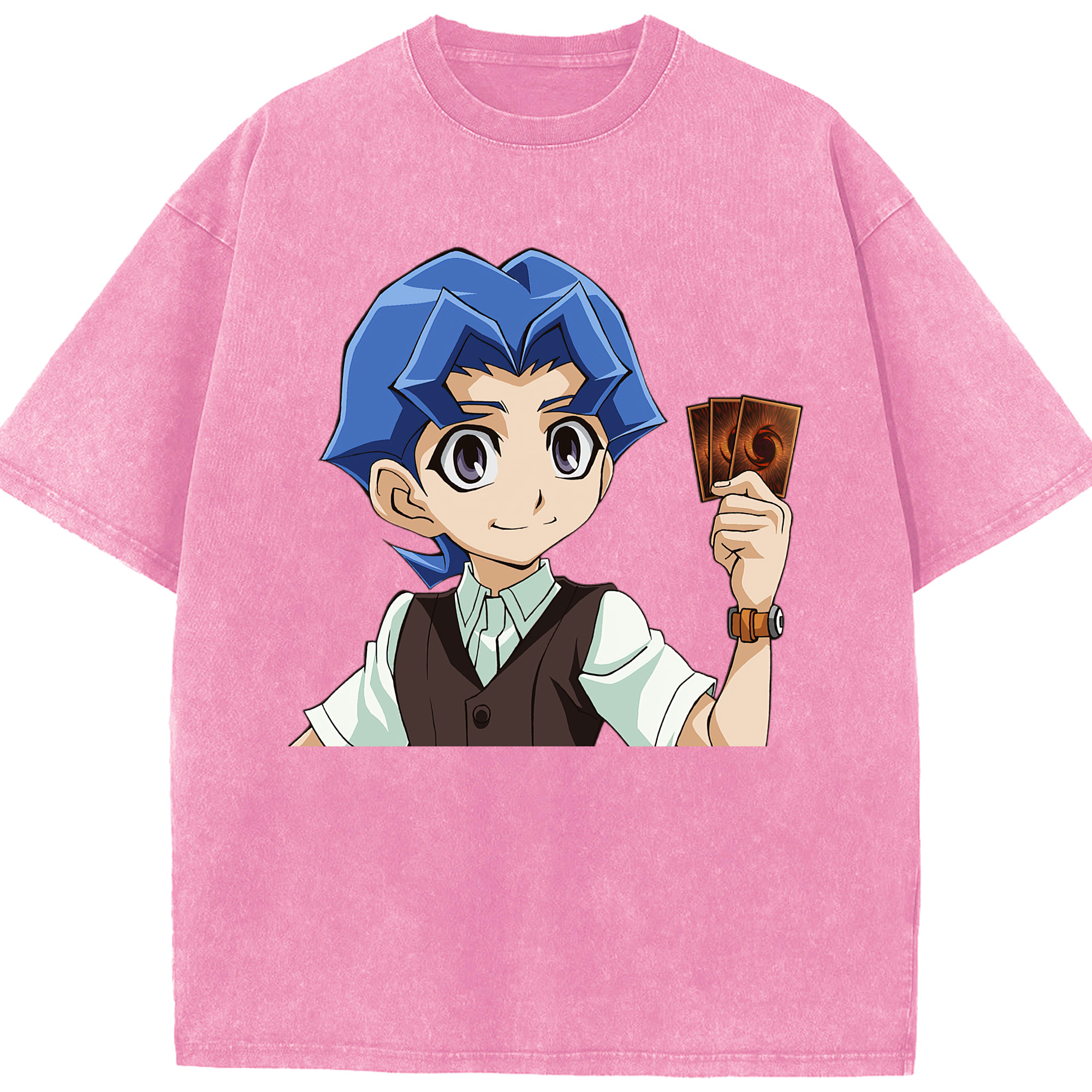 （画像用） 遊☆戯☆王 Yu-Gi-Oh! 綿100% ヴィンテージ風 半袖Tシャツ（フロントプリント）
